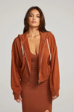 Women Chaser Brand Abilene Whiskey Zip Up Hoodie