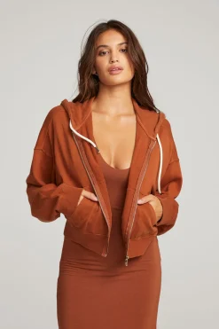 Women Chaser Brand Abilene Whiskey Zip Up Hoodie