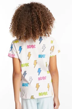 Women/Kids Chaser Brand AC/DC All Over Logos Girls Tee