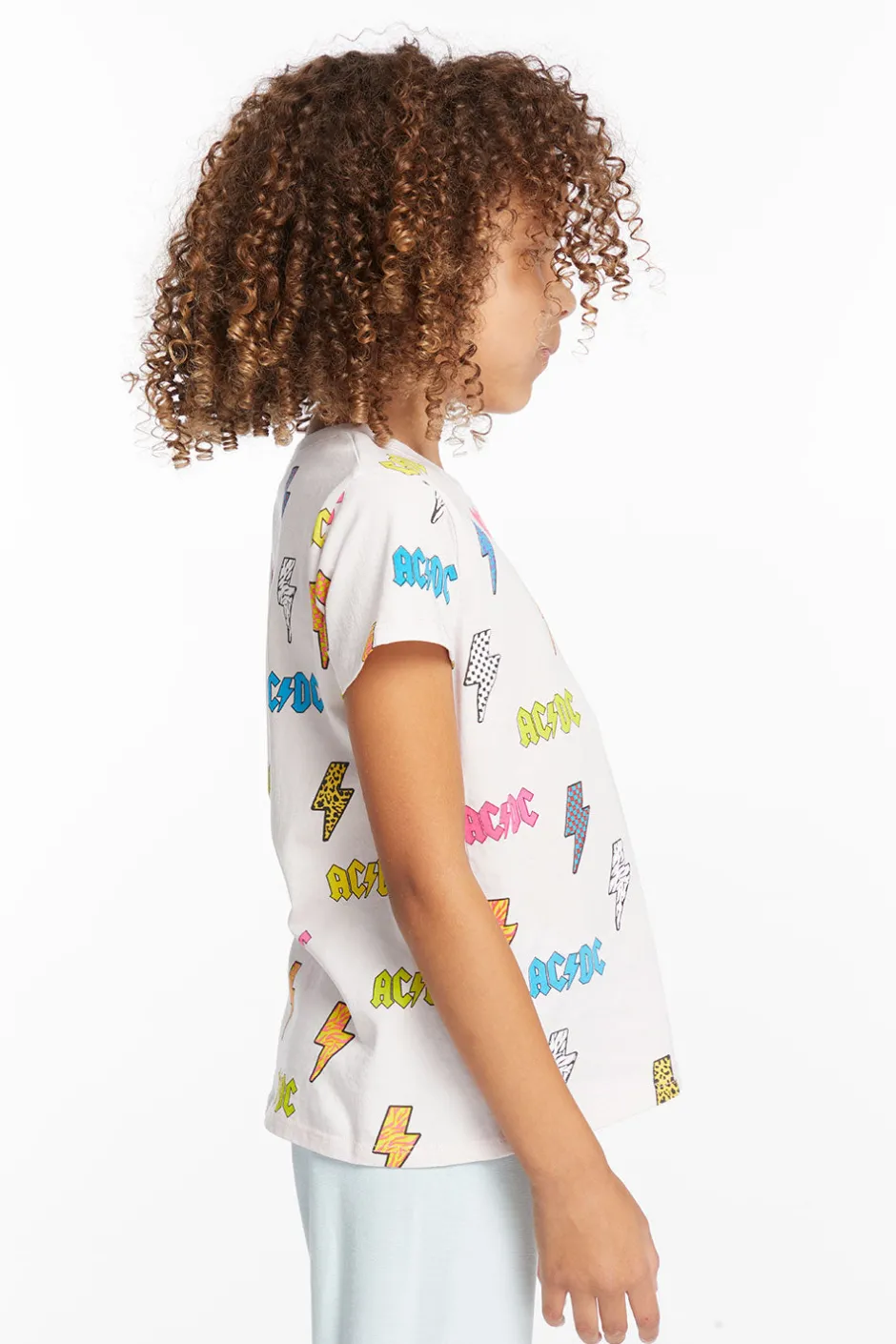 Women/Kids Chaser Brand AC/DC All Over Logos Girls Tee