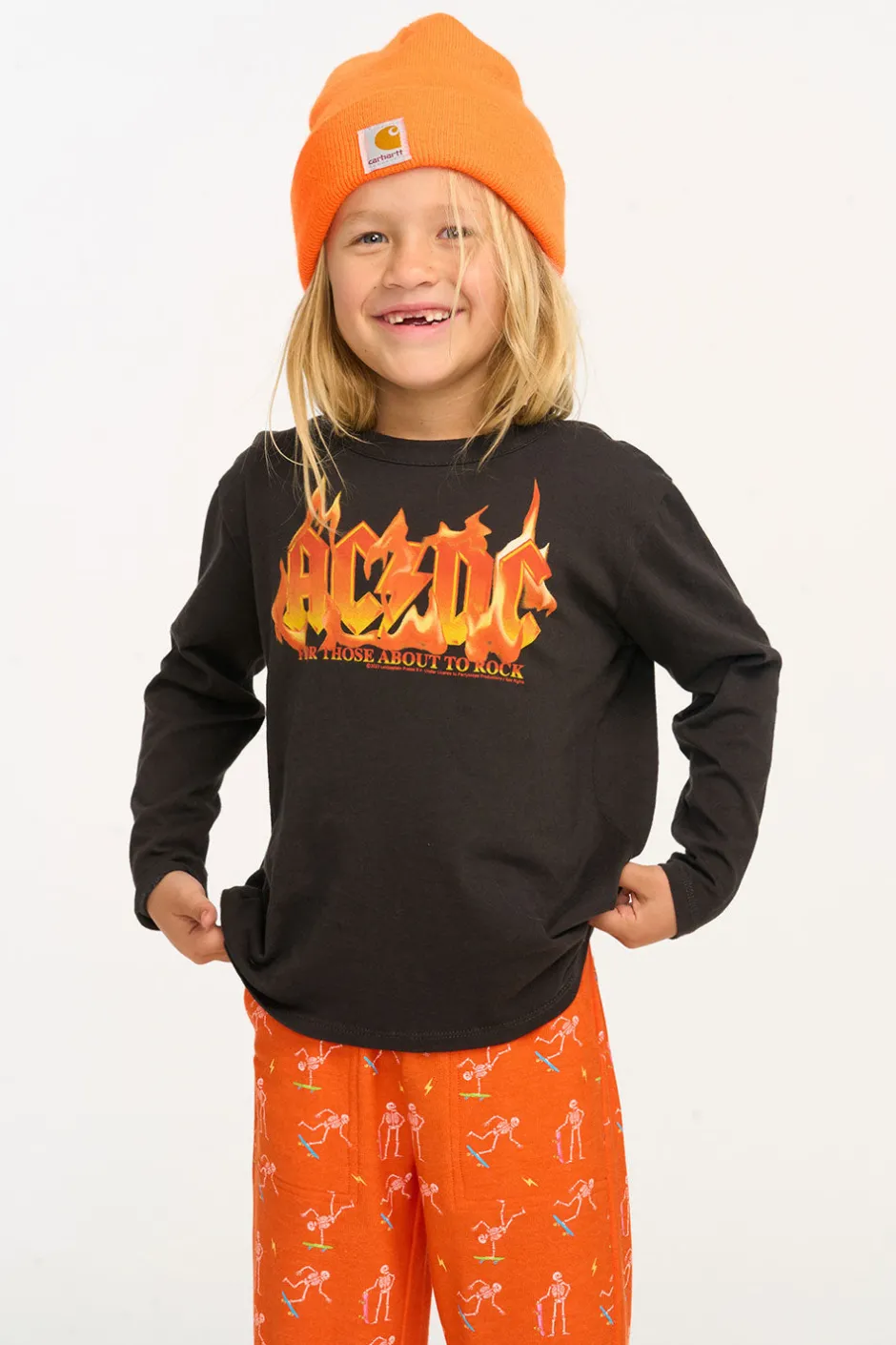 Women/Kids/BOY Chaser Brand AC/DC For Those About To Rock Boys Long Sleeve