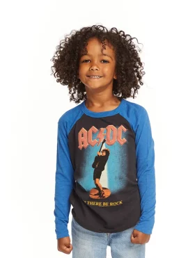 Women/Kids/BOY Chaser Brand AC/DC Let There Be Rock Baseball Tee