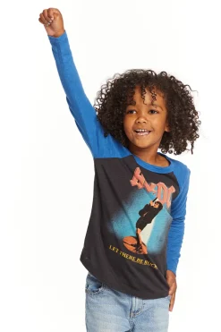 Women/Kids/BOY Chaser Brand AC/DC Let There Be Rock Baseball Tee
