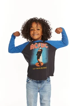 Women/Kids/BOY Chaser Brand AC/DC Let There Be Rock Baseball Tee