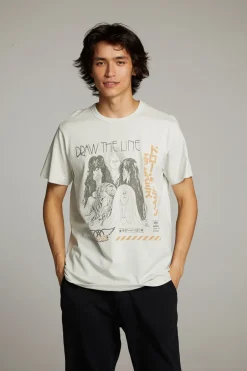 Women Chaser Brand Aerosmith Draw The Line Crew Neck Tee
