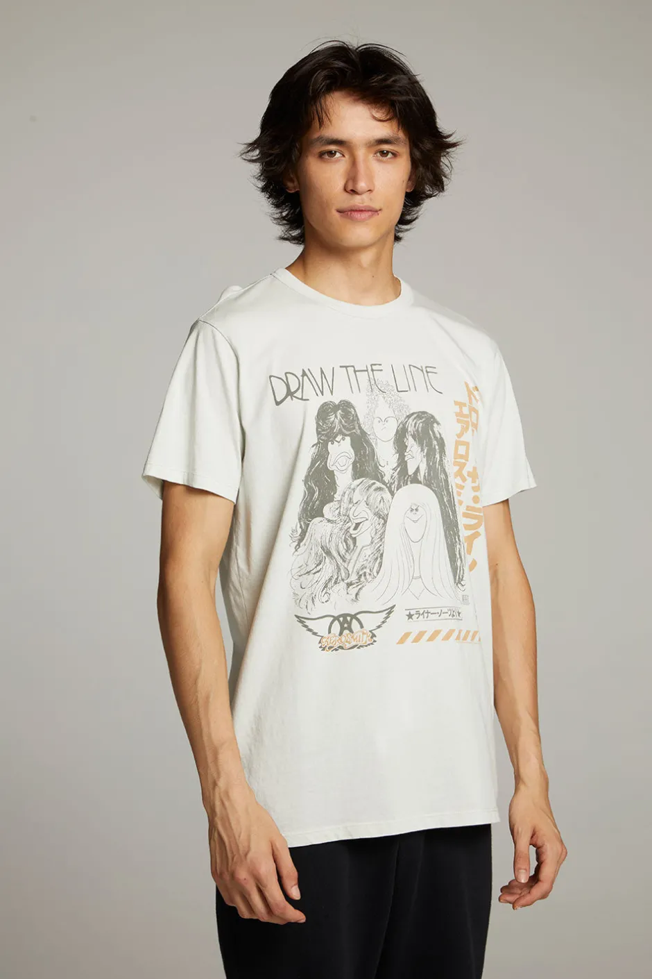 Women Chaser Brand Aerosmith Draw The Line Crew Neck Tee