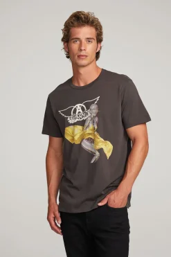 Women Chaser Brand Aerosmith Just Push Play Mens Tee