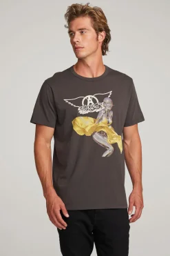 Women Chaser Brand Aerosmith Just Push Play Mens Tee