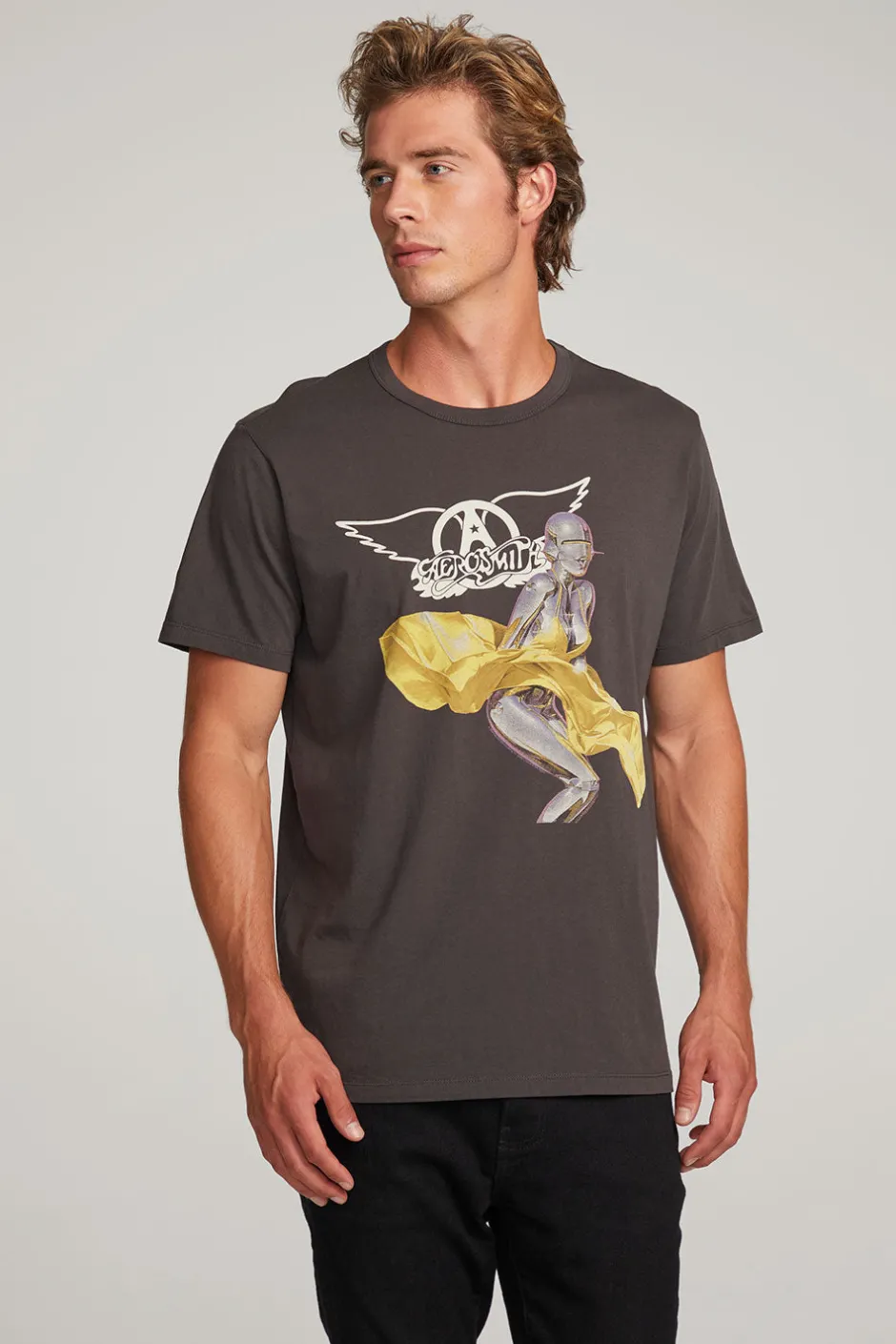Women Chaser Brand Aerosmith Just Push Play Mens Tee