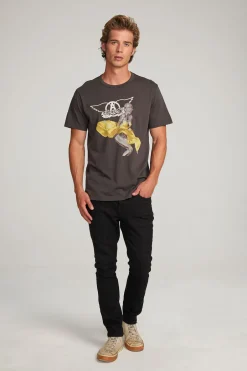 Women Chaser Brand Aerosmith Just Push Play Mens Tee