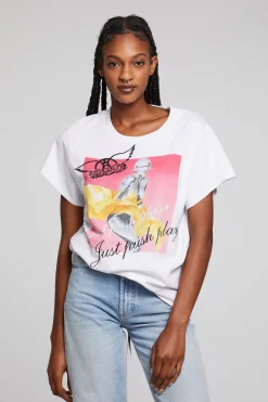 Women Chaser Brand Aerosmith Just Push Play Tee