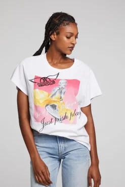 Women Chaser Brand Aerosmith Just Push Play Tee