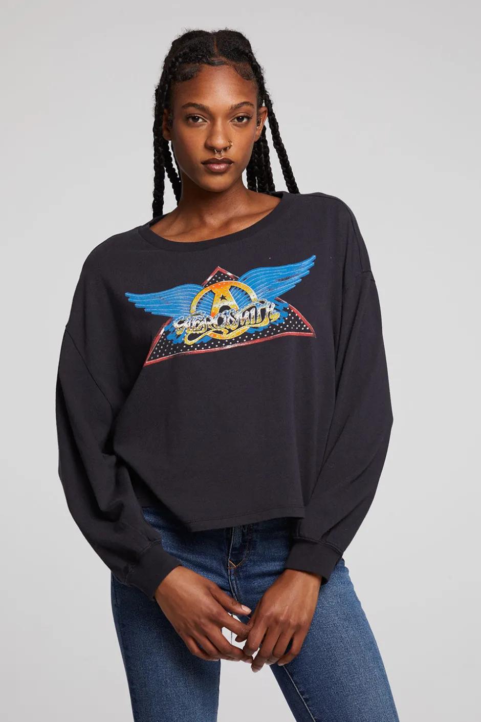 Women Chaser Brand Aerosmith Rock In A Hard Place Long Sleeve