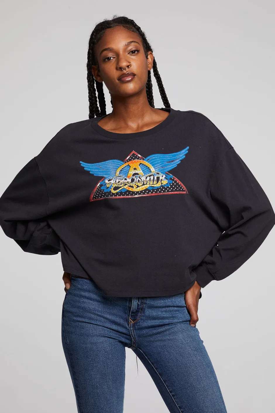 Women Chaser Brand Aerosmith Rock In A Hard Place Long Sleeve