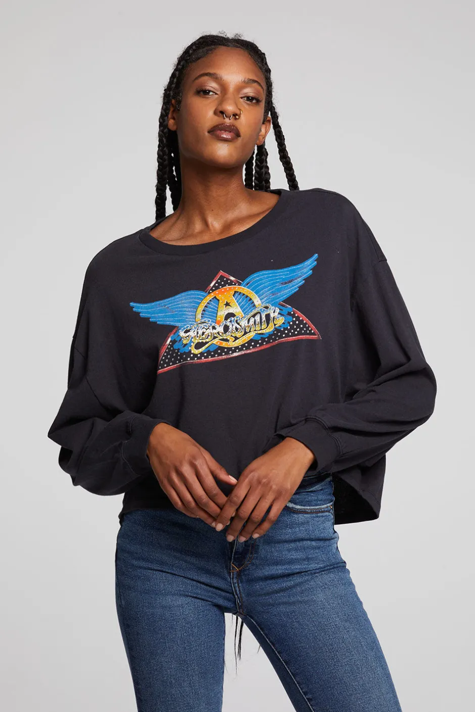 Women Chaser Brand Aerosmith Rock In A Hard Place Long Sleeve