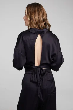 Women Chaser Brand Agnes Shadow Black Blouse