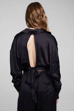 Women Chaser Brand Agnes Shadow Black Blouse