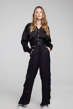 Women Chaser Brand Agnes Shadow Black Blouse