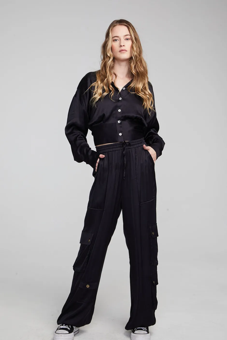 Women Chaser Brand Agnes Shadow Black Blouse