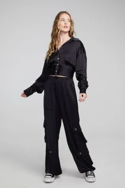 Women Chaser Brand Agnes Shadow Black Blouse