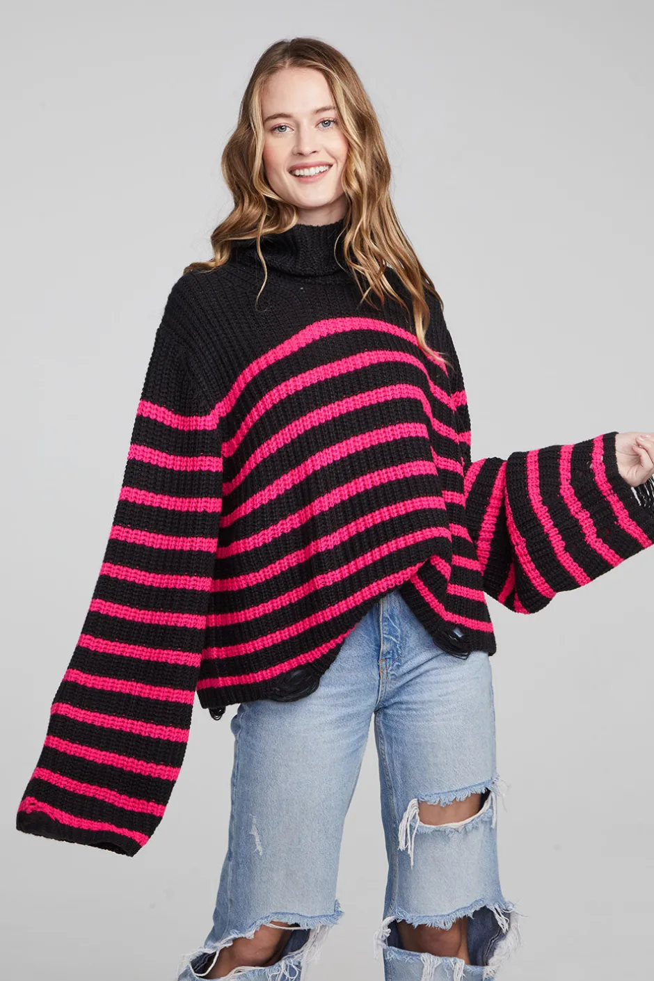 Women Chaser Brand Aimee Melrose Stripe Pullover