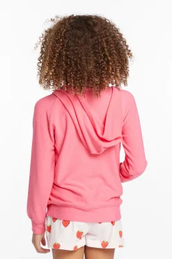 Kids Chaser Brand Alana Orchid Girls Zip Up Hoodie