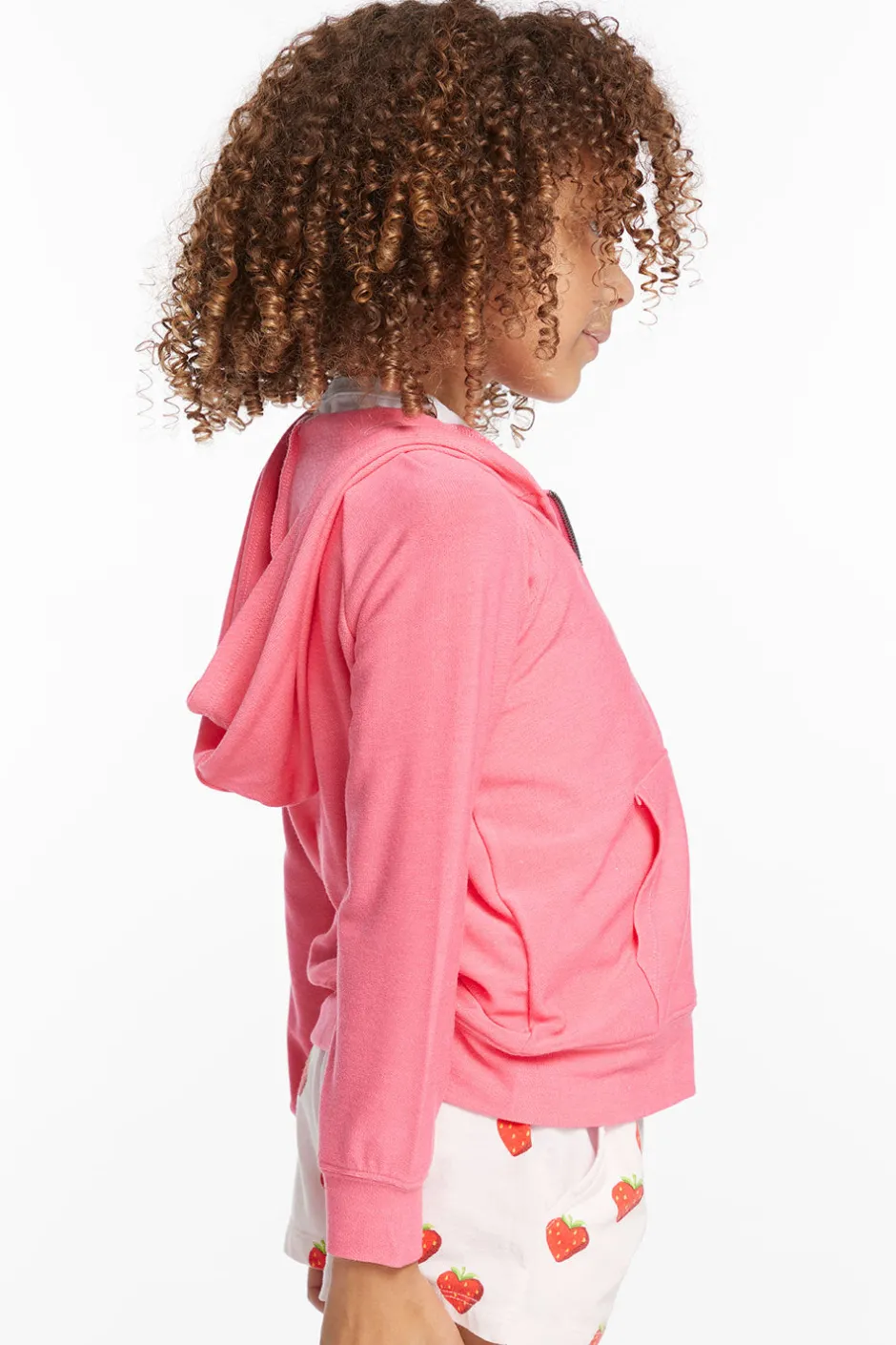 Kids Chaser Brand Alana Orchid Girls Zip Up Hoodie