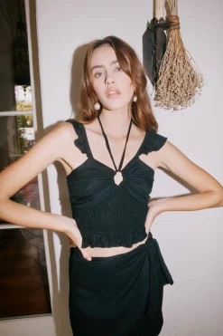 Women Chaser Brand Alessia Black Blouse