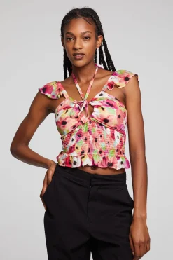 Women Chaser Brand Alessia Poppy Floral Blouse