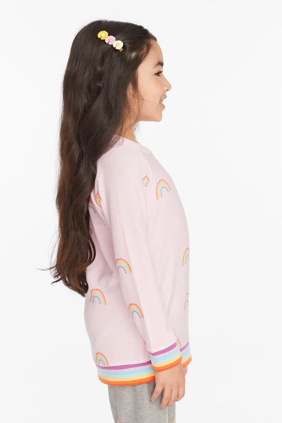 Kids Chaser Brand All Over Rainbow Girls Pullover