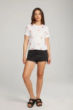 Women Chaser Brand Allover Cowboy Boot Tee