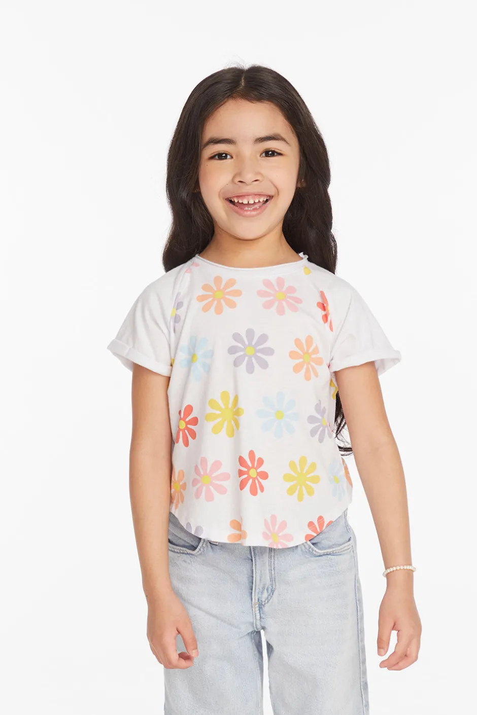 Kids Chaser Brand Allover Flower Girls Shirt