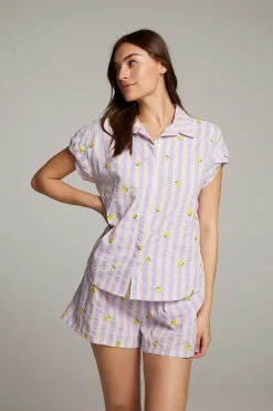 Women Chaser Brand Allover Lemons Shirt
