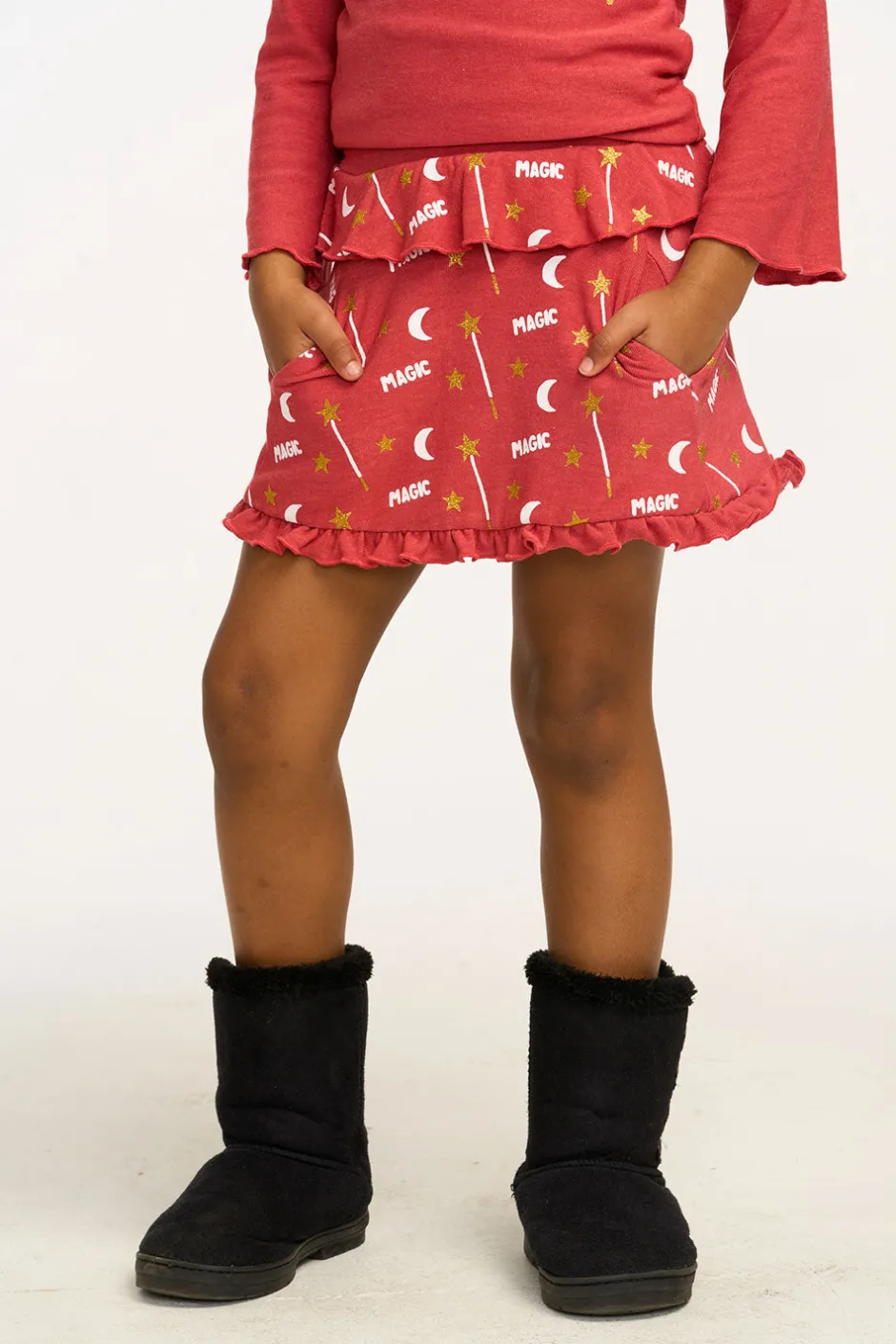 Kids Chaser Brand Allover Magic Ruffle Skort