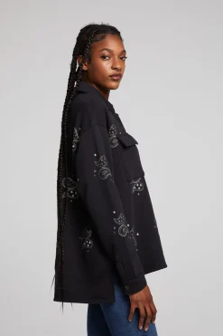 Women Chaser Brand Allover Paisley Button Down