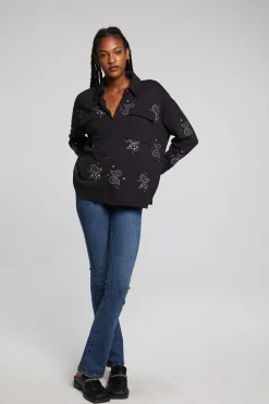 Women Chaser Brand Allover Paisley Button Down