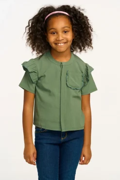 Kids Chaser Brand Anise Dark Forest Ruffle Top