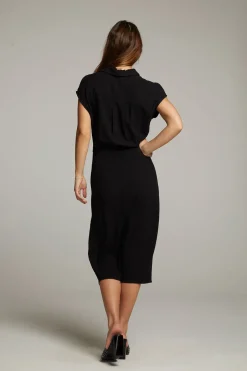 Women Chaser Brand Atlantic True Black Midi Dress