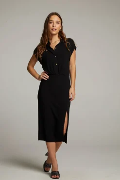 Women Chaser Brand Atlantic True Black Midi Dress