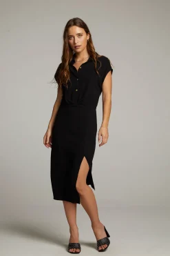 Women Chaser Brand Atlantic True Black Midi Dress