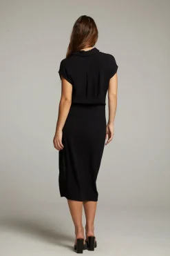 Women Chaser Brand Atlantic True Black Midi Dress