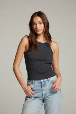 Women Chaser Brand August Black Tank Top