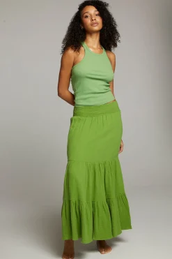 Women Chaser Brand August Piquant Green Tank Top