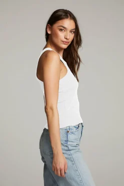 Women Chaser Brand August White Tank Top