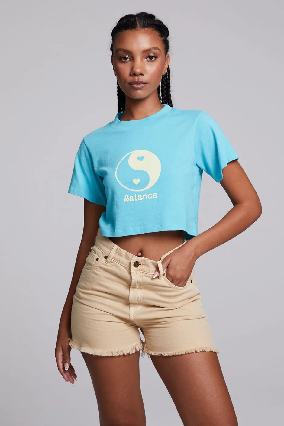 Women Chaser Brand Balance Crop Tee