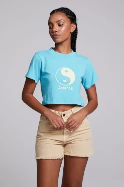 Women Chaser Brand Balance Crop Tee