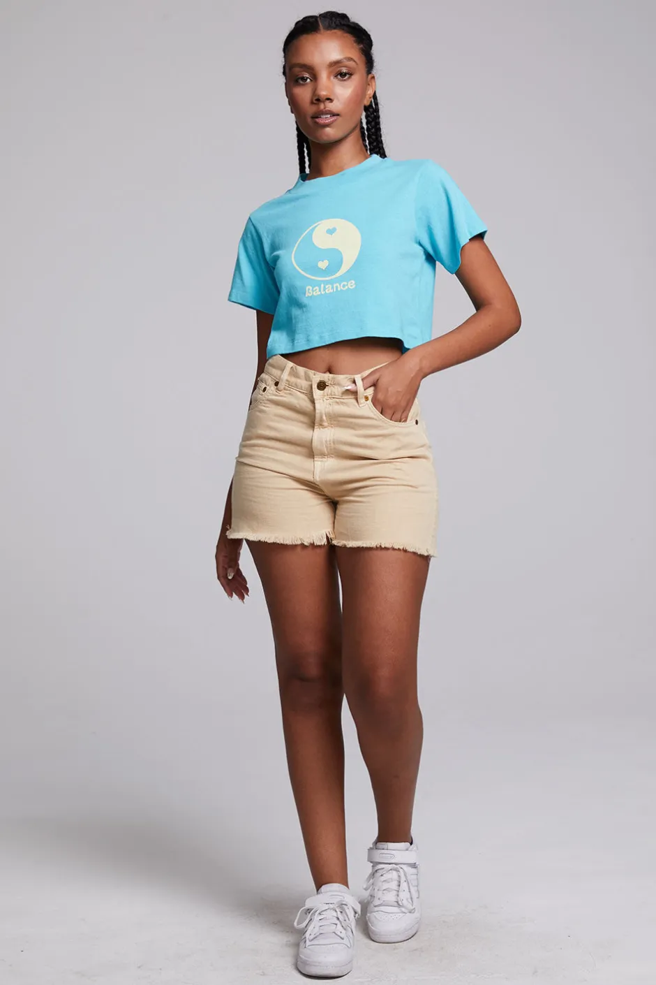 Women Chaser Brand Balance Crop Tee