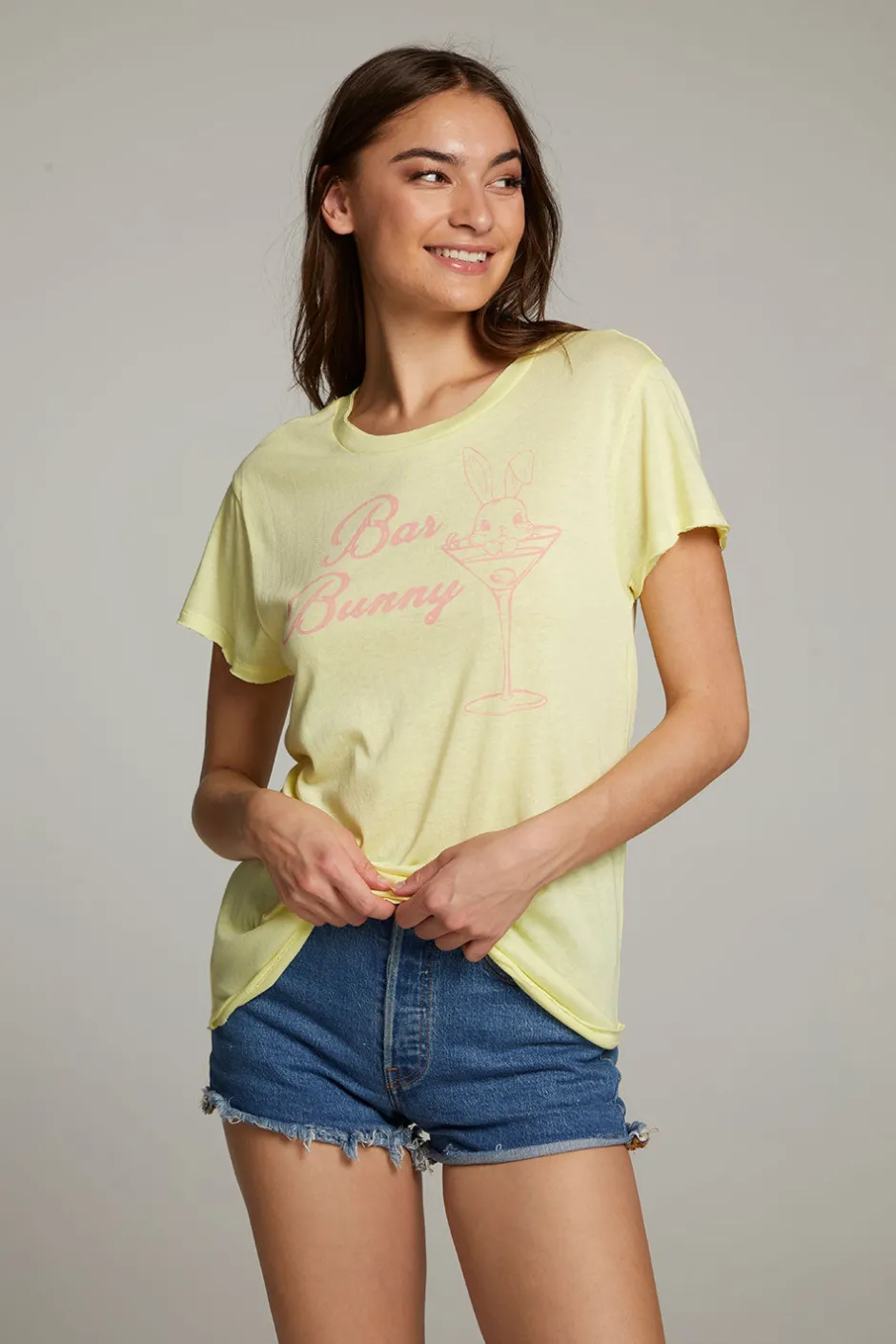 Women Chaser Brand Bar Bunny Tee