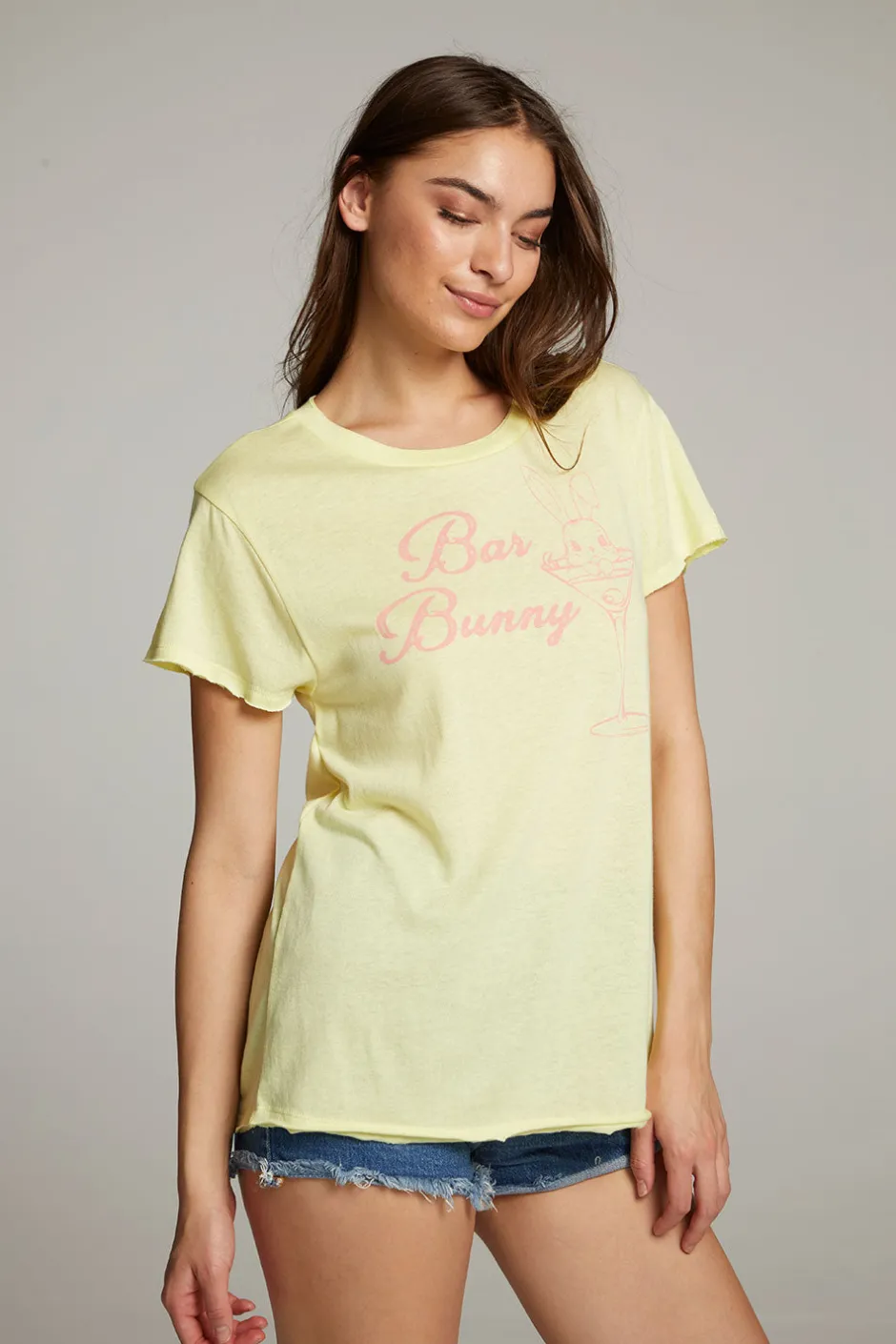 Women Chaser Brand Bar Bunny Tee