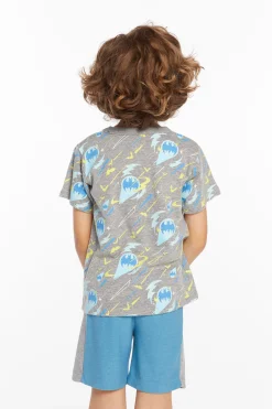 Kids/BOY Chaser Brand Batman All Over Logos Boys Crew Neck Tee